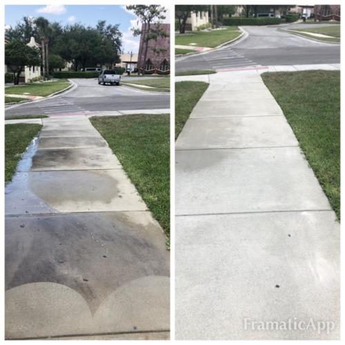 Commercial Sidewalk & Walkway Cleaning Tampa Florida